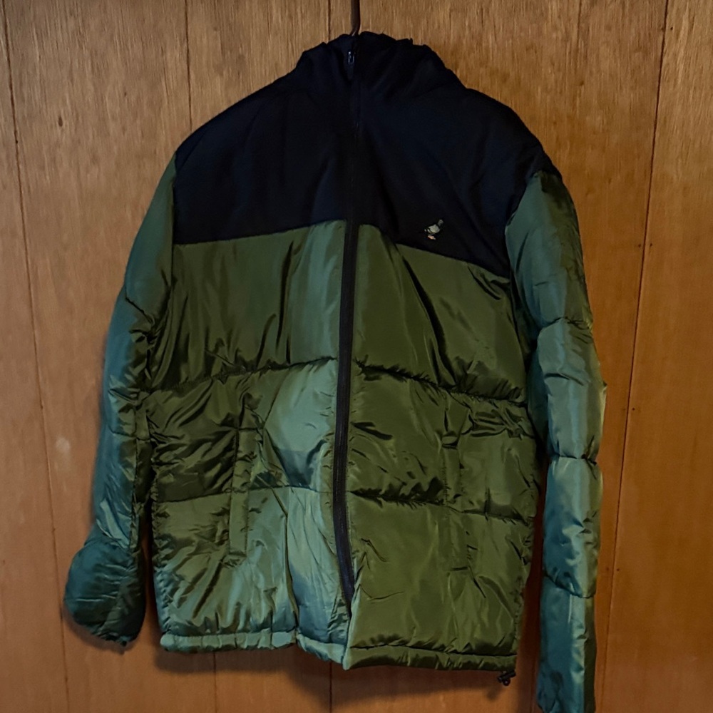 Staple Pigeon Green and Black  Puffer Jacket